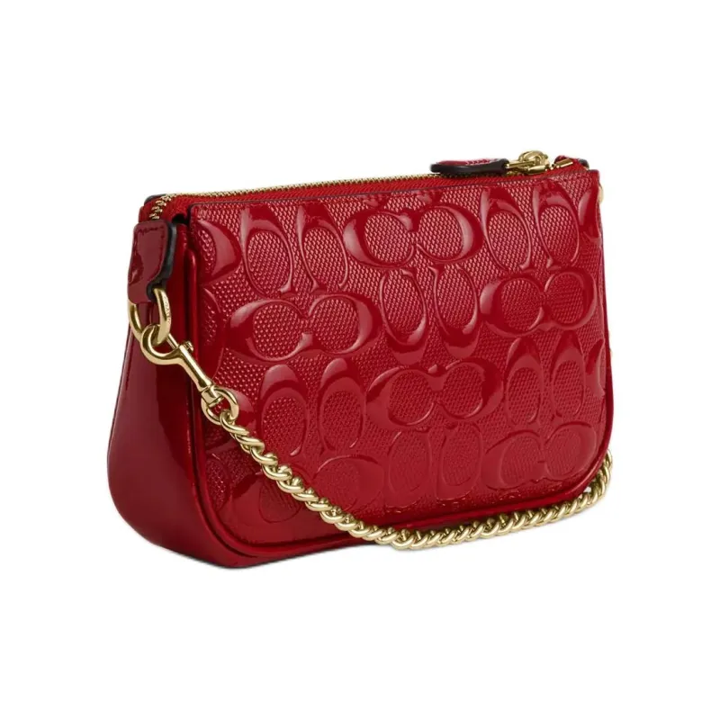 COACH Nolita Split Cow Leather Handbag, Shoulder Bag Women's Red-1