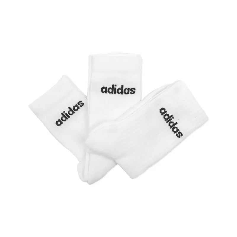 Adidas C LIN CREW 3P Mid Calf Socks Men's 3 Pack White-3