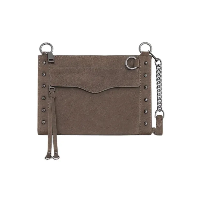 REBECCA MINKOFF Suede Shoulder Bag Crossbody Bag Women's Brown-0