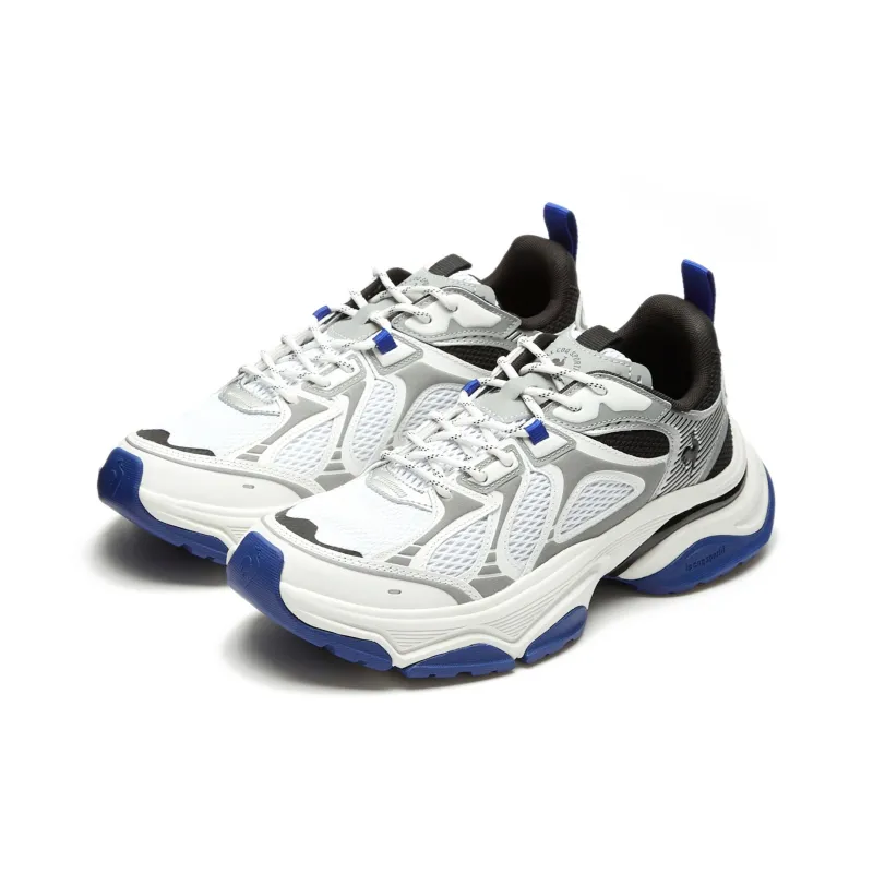 Le Coq Sportif Slip Resistant And Breathable Low Top Chunky Sneakers Unisex Blue White-1