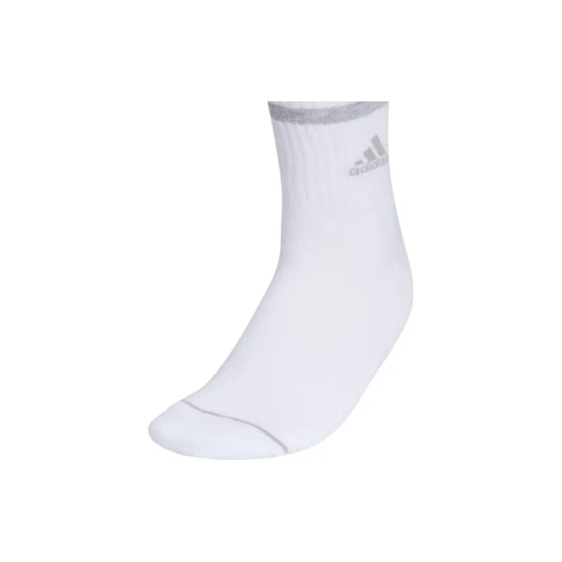 Adidas CUSHIONED 3-STRIPES CREW SOCKS 3-PACK Mid-Calf Socks Women's 3 Pack White-3
