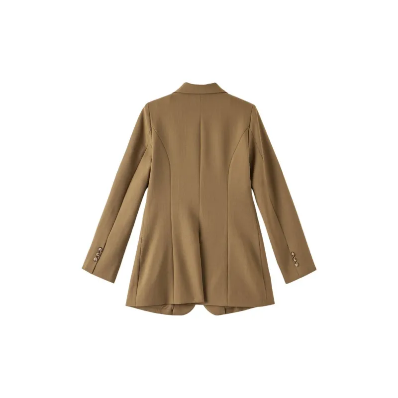 Late White Business Suit Women's Coffee-1