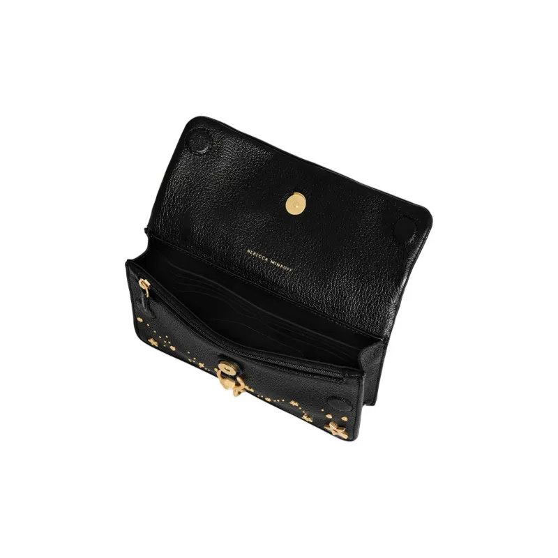 REBECCA MINKOFF Edie Genuine Leather Handbag Shoulder Bag Crossbody Bag Mini Women's Black-2