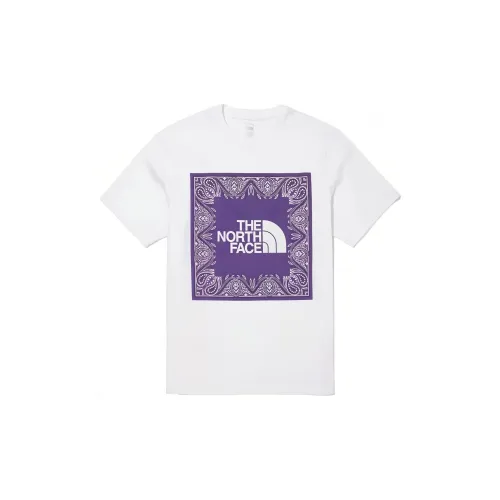 THE NORTH FACE T-Shirts Unisex White/Purple