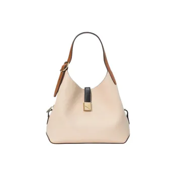 Kate Spade Litchi Grain Cow Leather One Shoulder Handbag Medium Size Women's Ivory