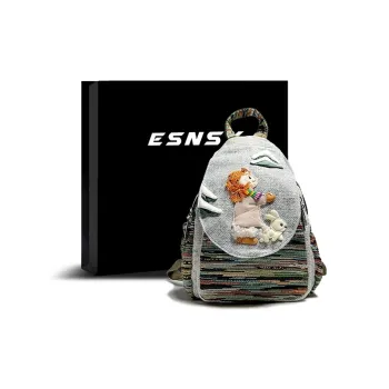 ESNSY Linen Backpack Regular Women's Image Color