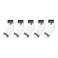 5 Pack White Black