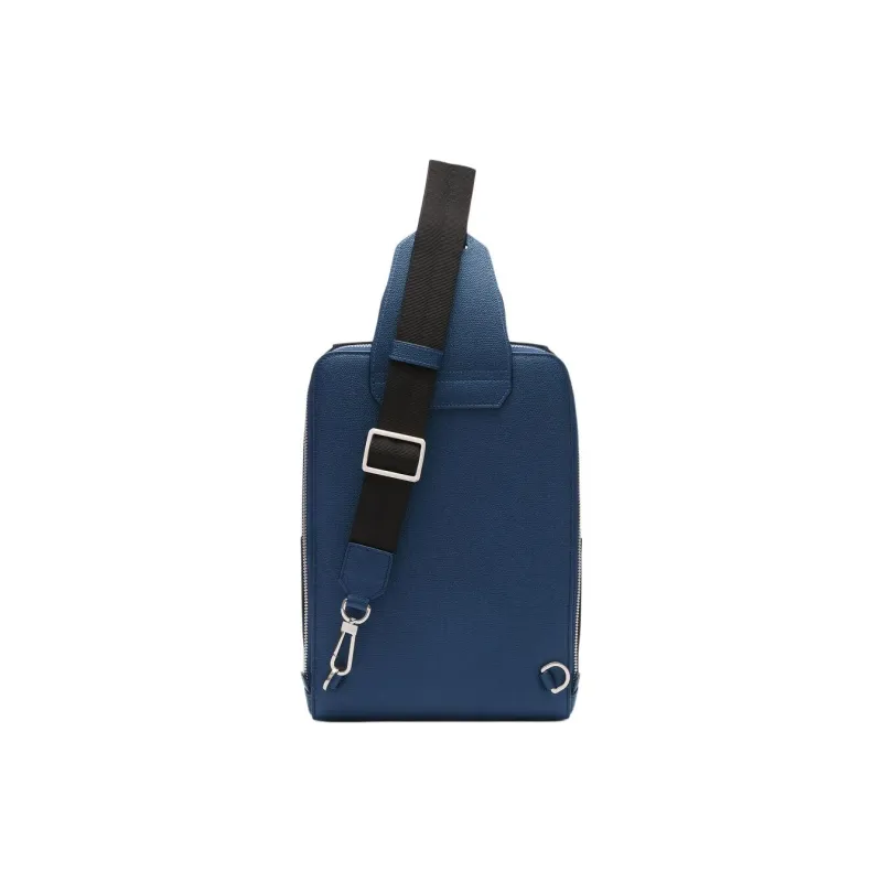 Valextra Calfskin Shoulder Bag, Crossbody Bag Men Sapphire Blue-2