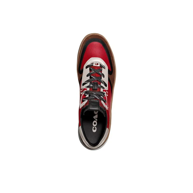 COACH CitySole Court Low-Top Stylish Skateboarding Shoes Men's Red Brown-3