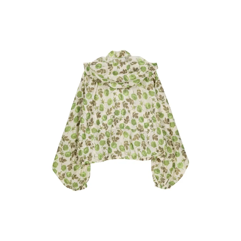 Cypress House Jackets & Coats Women's Apricot With Green Floral-1