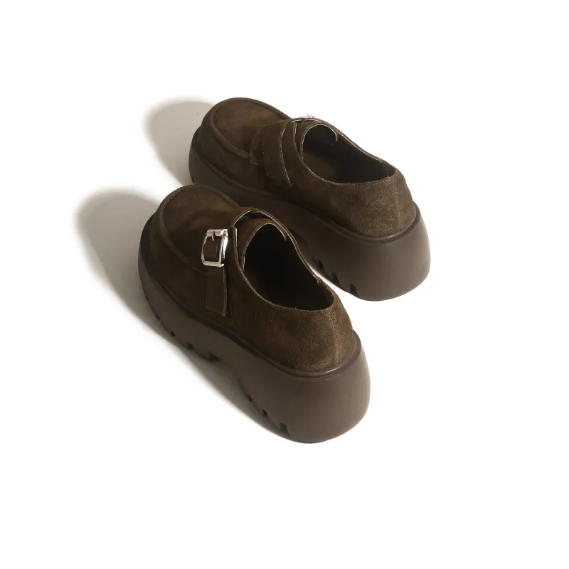 CHENTER KATER Mary Jane Leather Shoes Loafers 6cm Women's-7