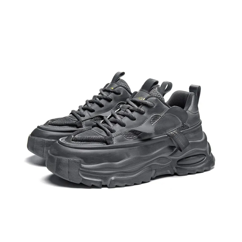 AOKANG Trendy Play Series Chunky Sneakers Men Low Top Black, Gray-14