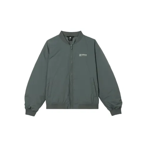 New Balance Linear Heritage Woven Bomber Jacket Jackets Coats Women's Graphite Gray