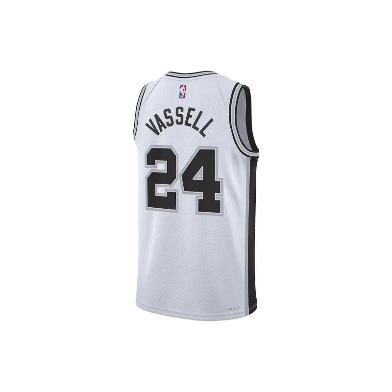 NBA Nike San Antonio Spurs Association Swingman Devin Vassell Basketball Jerseys Unisex White-1