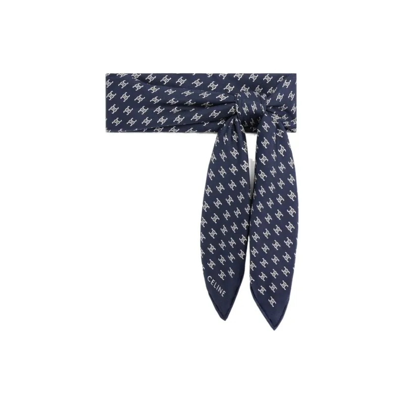 CELINE Mini Triomphe Bandana In Silk Twill-1