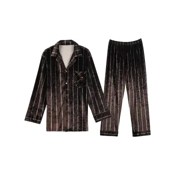 IIZZINI Pajama Set Men Dark Brown