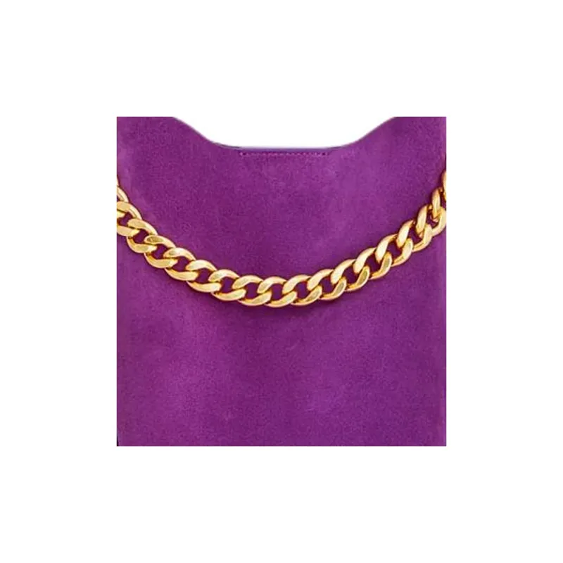 REBECCA MINKOFF Suede Bucket Bags Shoulder Bag Crossbody Bag Small Size Women's Purple-3