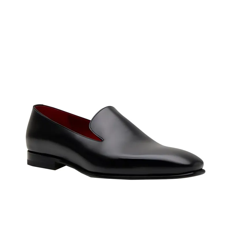 MANOLO BLAHNIK Djan Loafers 1cm Men's Black Red-3