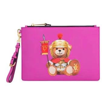 MOSCHINO Polyvinyl Chloride Clutch Women's Pink