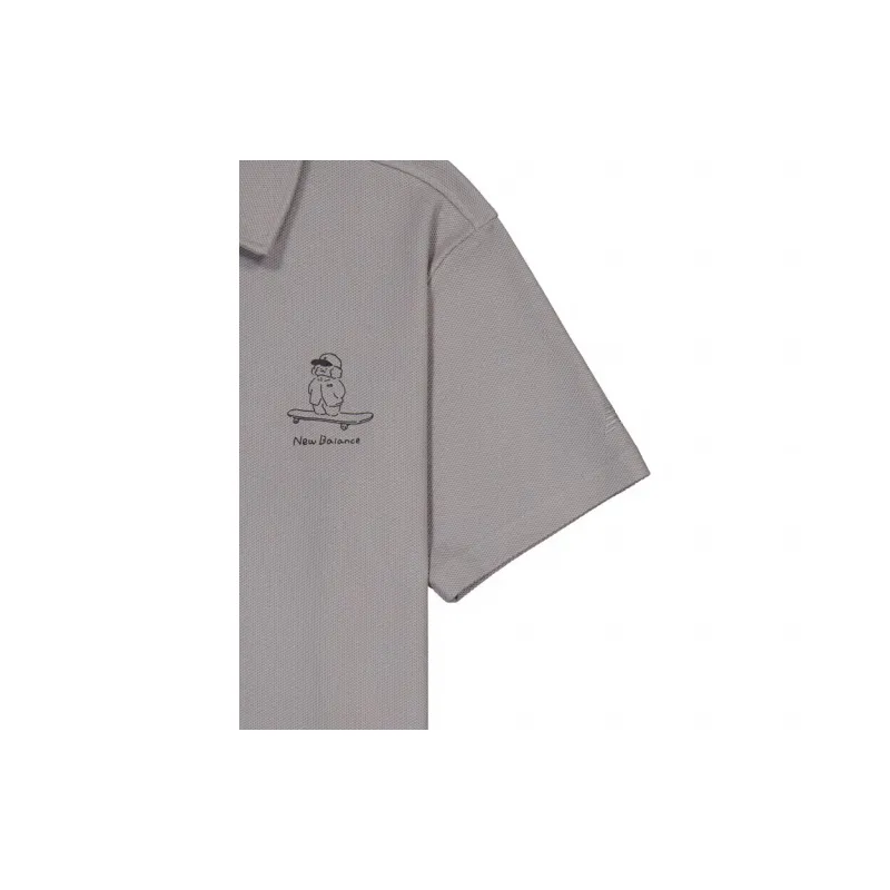 New Balance Polo Shirt Unisex Gray-5