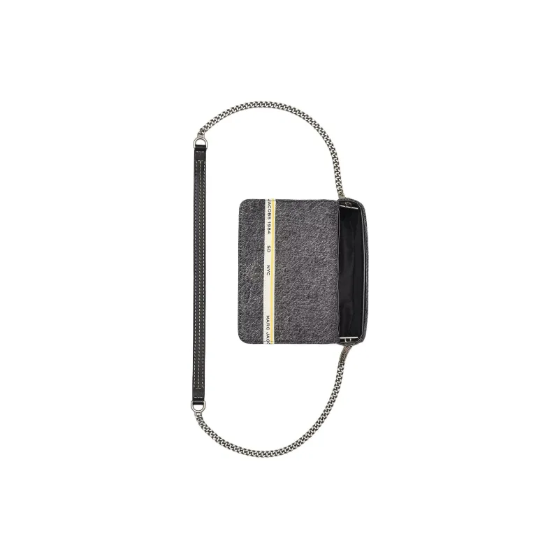 MARC JACOBS Denim Shoulder Bag, Crossbody Bag Mini Women's Black-2