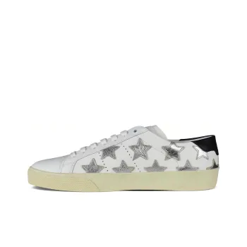 SAINT LAURENT Low Top Skateboard Shoes Women's Gray White