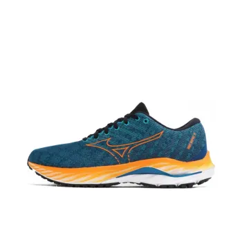 Mizuno Wave Inspire 19 Anti-Slip Wear-Resistant Low-Top Marathon Running Shoes Men Blue