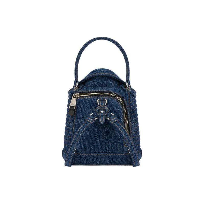 MOSCHINO Cotton Backpack Mini Women's Blue-2