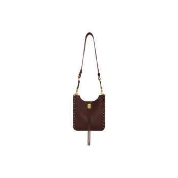 REBECCA MINKOFF Genuine Leather Shoulder Bag Crossbody Bag Mini Women's Deep Red
