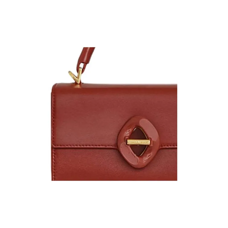 REBECCA MINKOFF Genuine Leather Handbag Shoulder Bag Crossbody Bag Mini Women's Terracotta-3