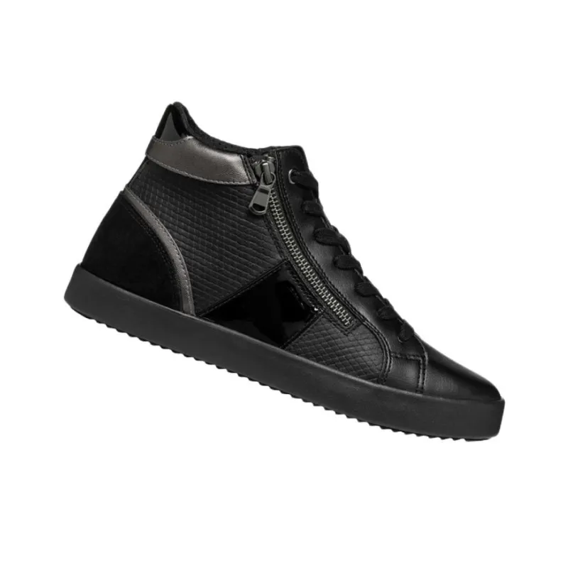 GEOX High Top Skateboard Shoes Women's Black-2