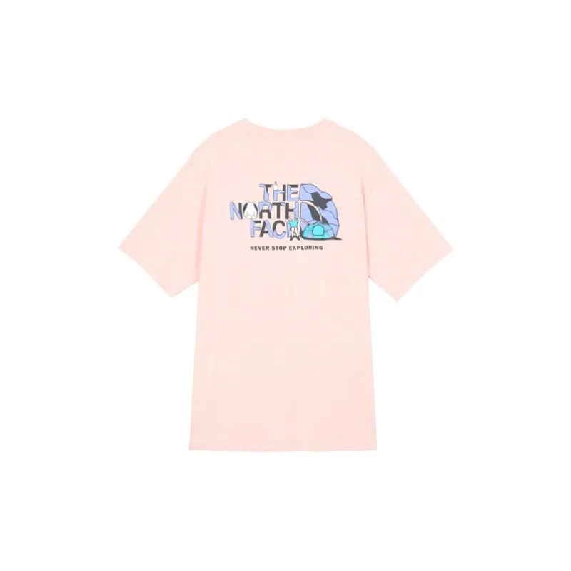 THE NORTH FACE T-Shirt Shopping Bag Included Unisex Pink-2
