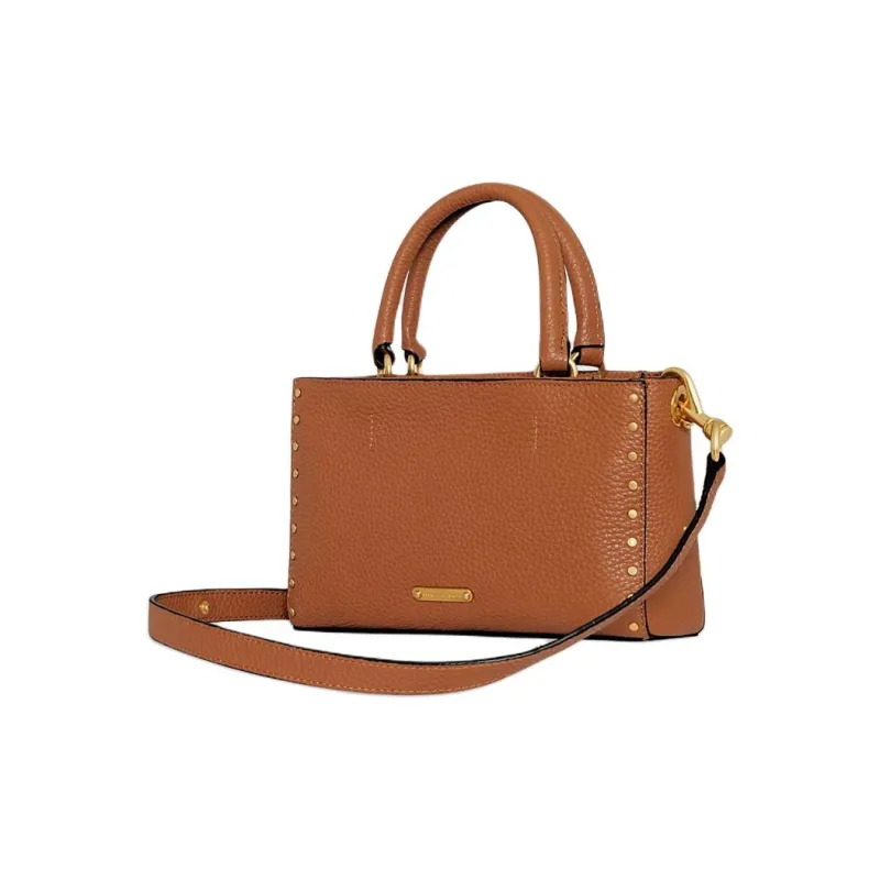 REBECCA MINKOFF Soft Leather Handbag Shoulder Bag Crossbody Bag Women's Caramel Brown-1