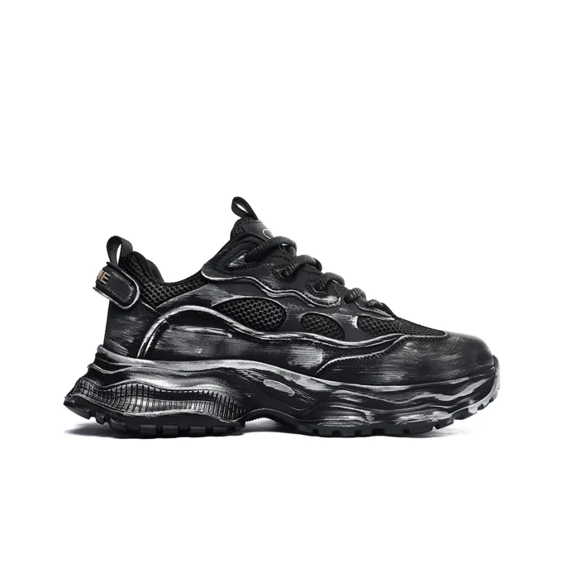 X ZONE Cushioning Coverage Wear Resistant Lightweight Breathable Low Top Chunky Sneakers Men-1