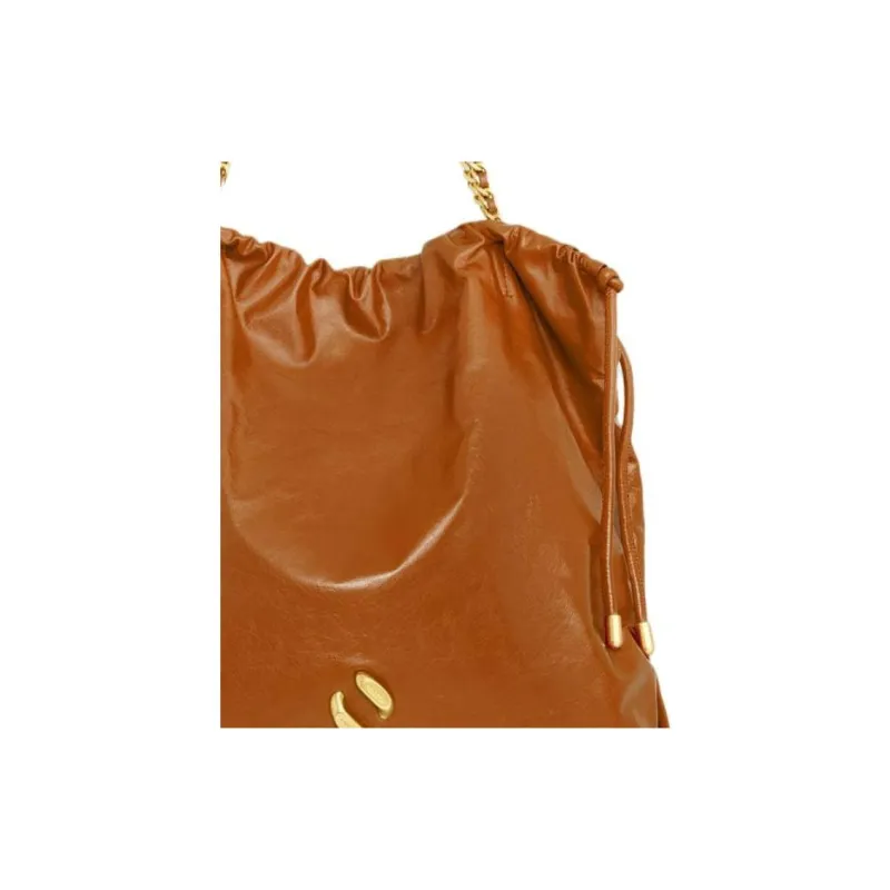 REBECCA MINKOFF Genuine Leather Handbag Shoulder Bag Women's Brown-3