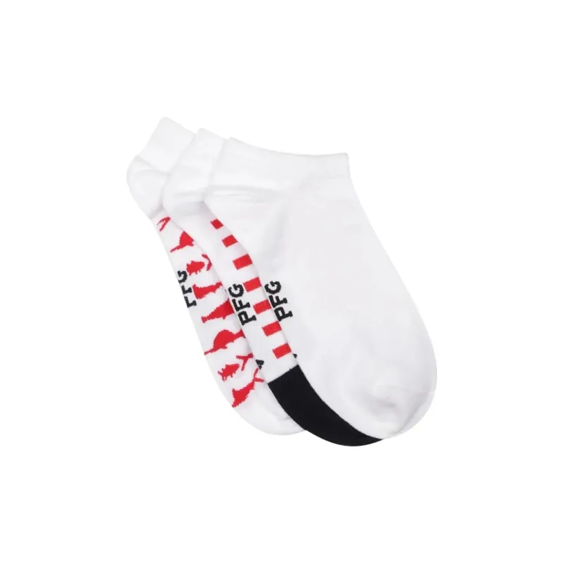 Columbia Columbia Men Pack Of 3 Patterned PFG Elemets No Show Socks Ankle Socks Men 3 Pack White-1