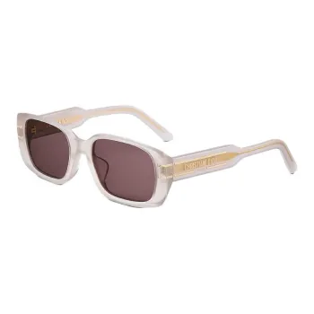 DIOR Acetate Metal Square Sunglasses Women's Mink Gray