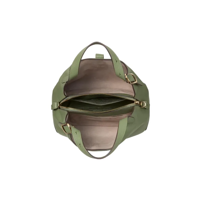 Kate Spade Pebbled Leather With Cow Leather Handbag, Shoulder Bag Medium Size Women's Green-3