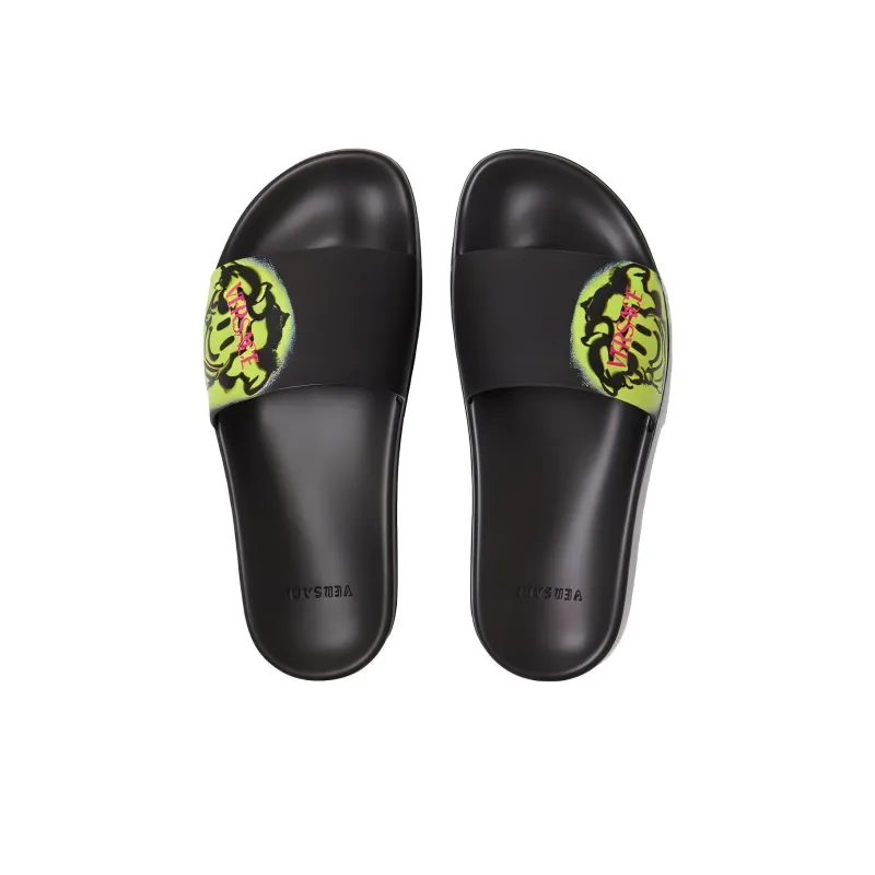 VERSACE Slip Resistant Slide Slippers Men's Black-3