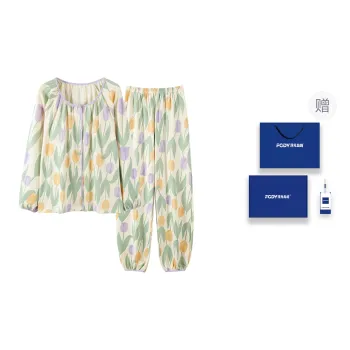 Floating Light Islands Pajama Set Women's Box Image Color