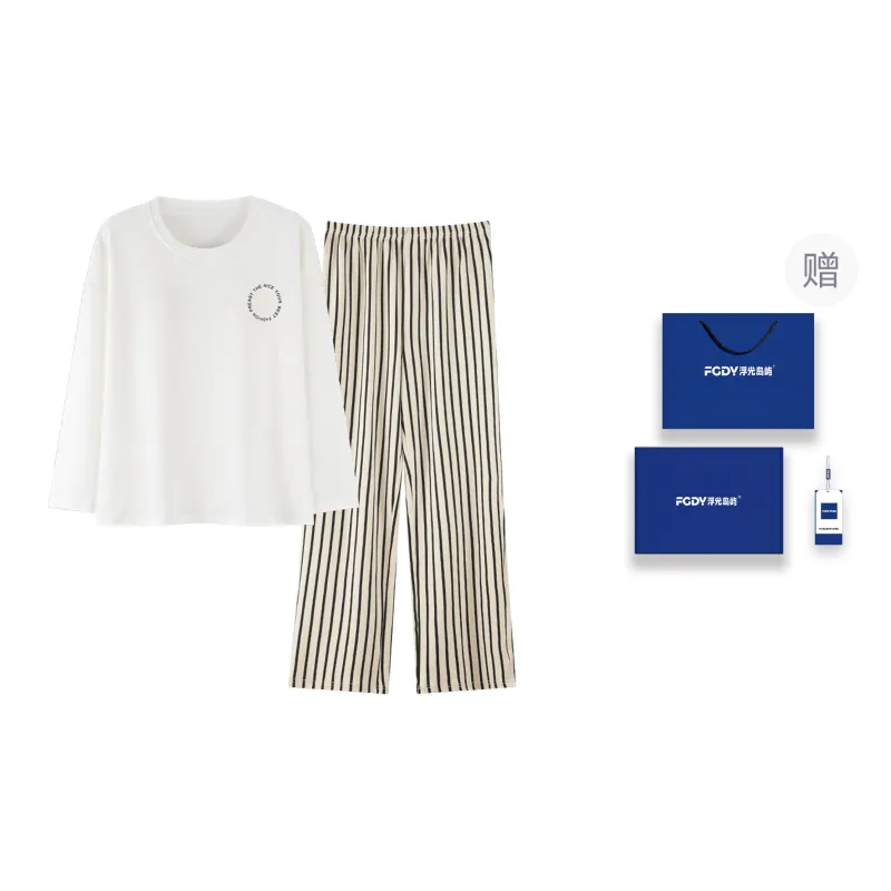 Floating Light Islands Pajama Set Women's Box White-0