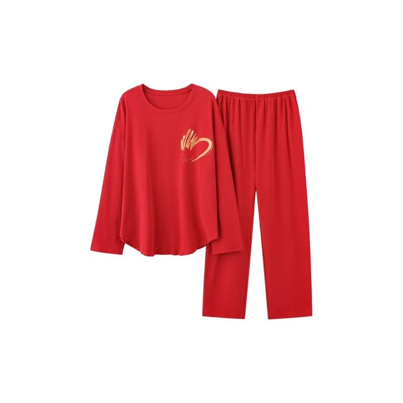 Qiao Ni Tong Pajama Set Men Red-0