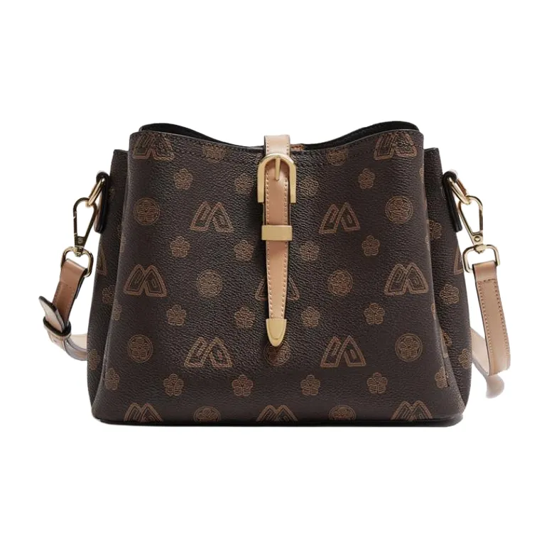 Old Man's Head PVC Small Shoulder Bag Regular Women's Coffee-1