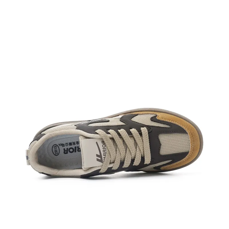 Warrior Lightweight And Wear resistant Low Top Casual Shoes Women's Brown Yellow-2