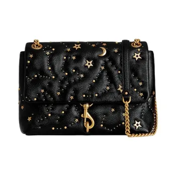 REBECCA MINKOFF Leather Shoulder Bag Crossbody Bag Women's Black/Blue