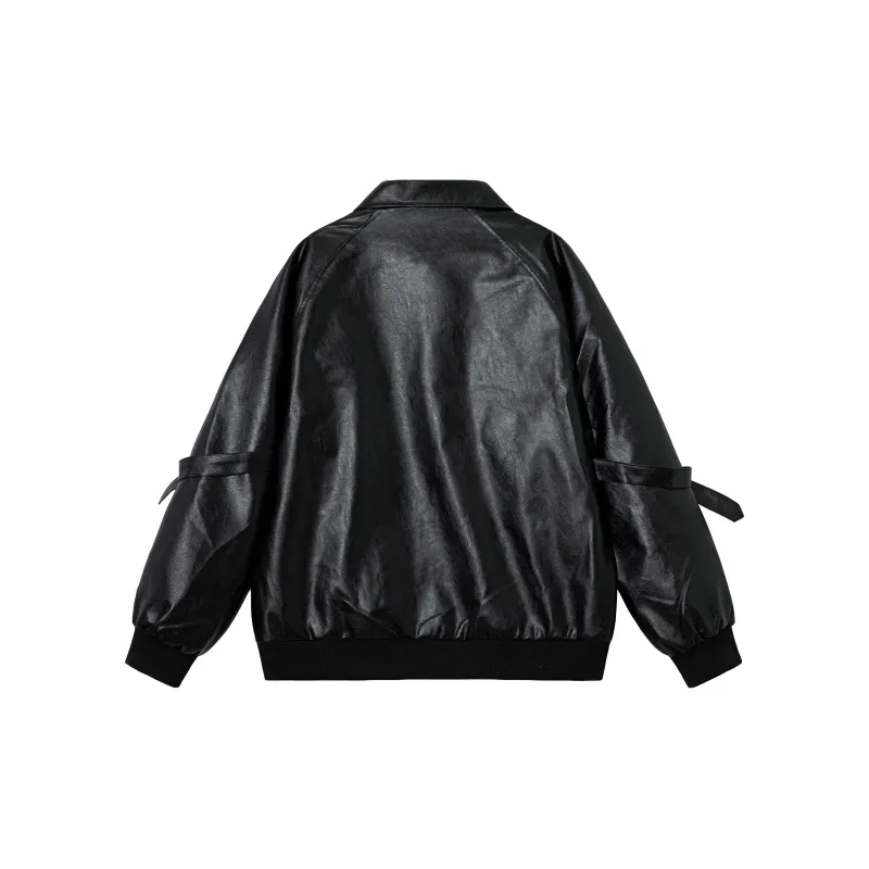 SUPEREALLY Leather Jacket Unisex-1