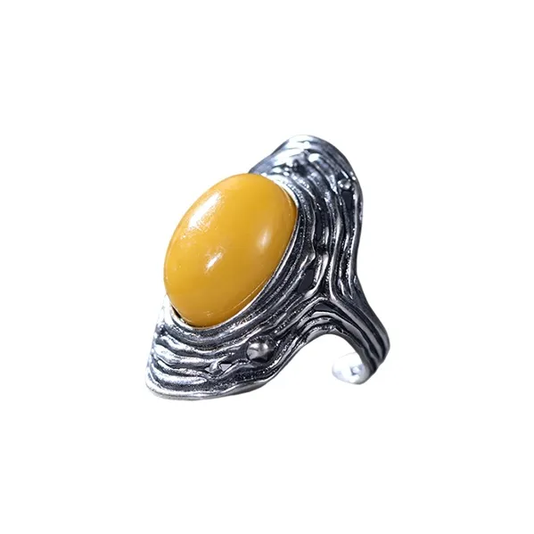 S&A Amber Beeswax Rings Women's-1