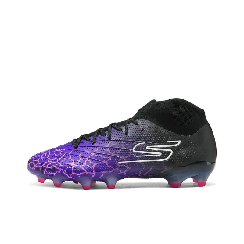 Skechers Artificial Ground Breathable And Resilient Soccer Shoes Men Purple-0