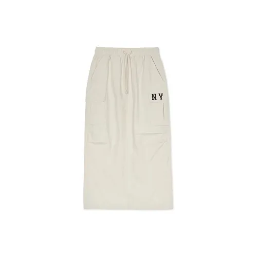 MLB Casual Long Skirts Women's Linen Cream