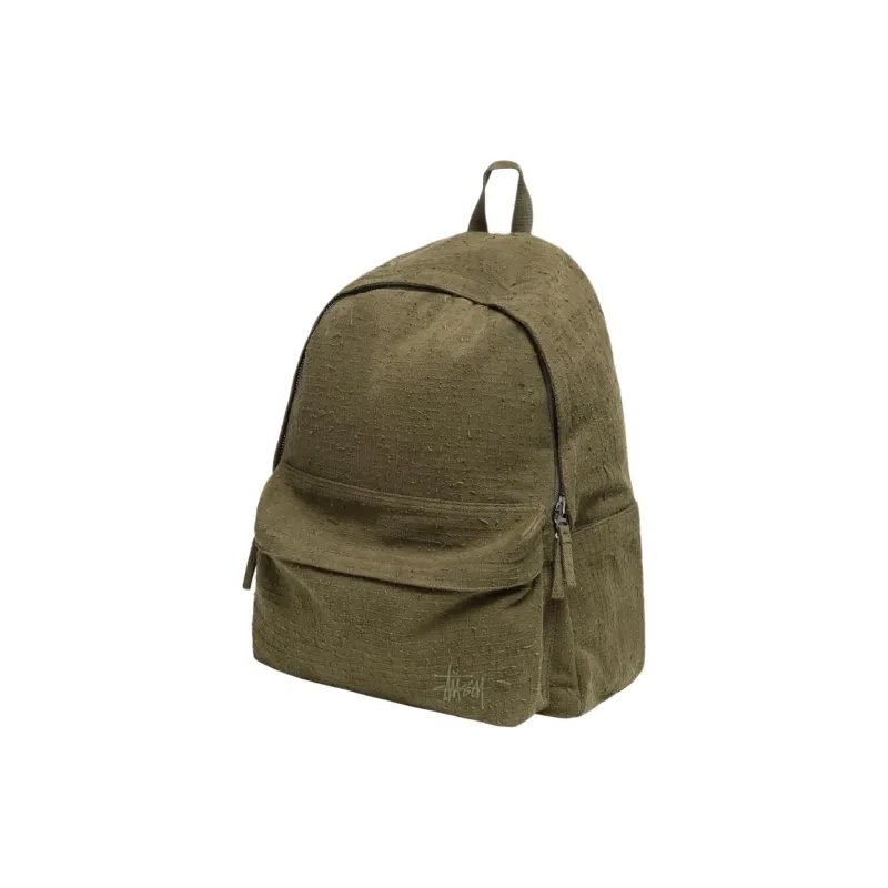 Stussy Cotton Canvas Backpack Unisex Olive-1